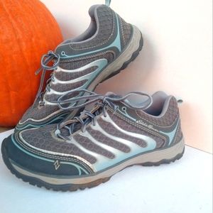 Eddie Bauer Women's Sneakers Gray Blue Lace Up Hiking Exercise Running